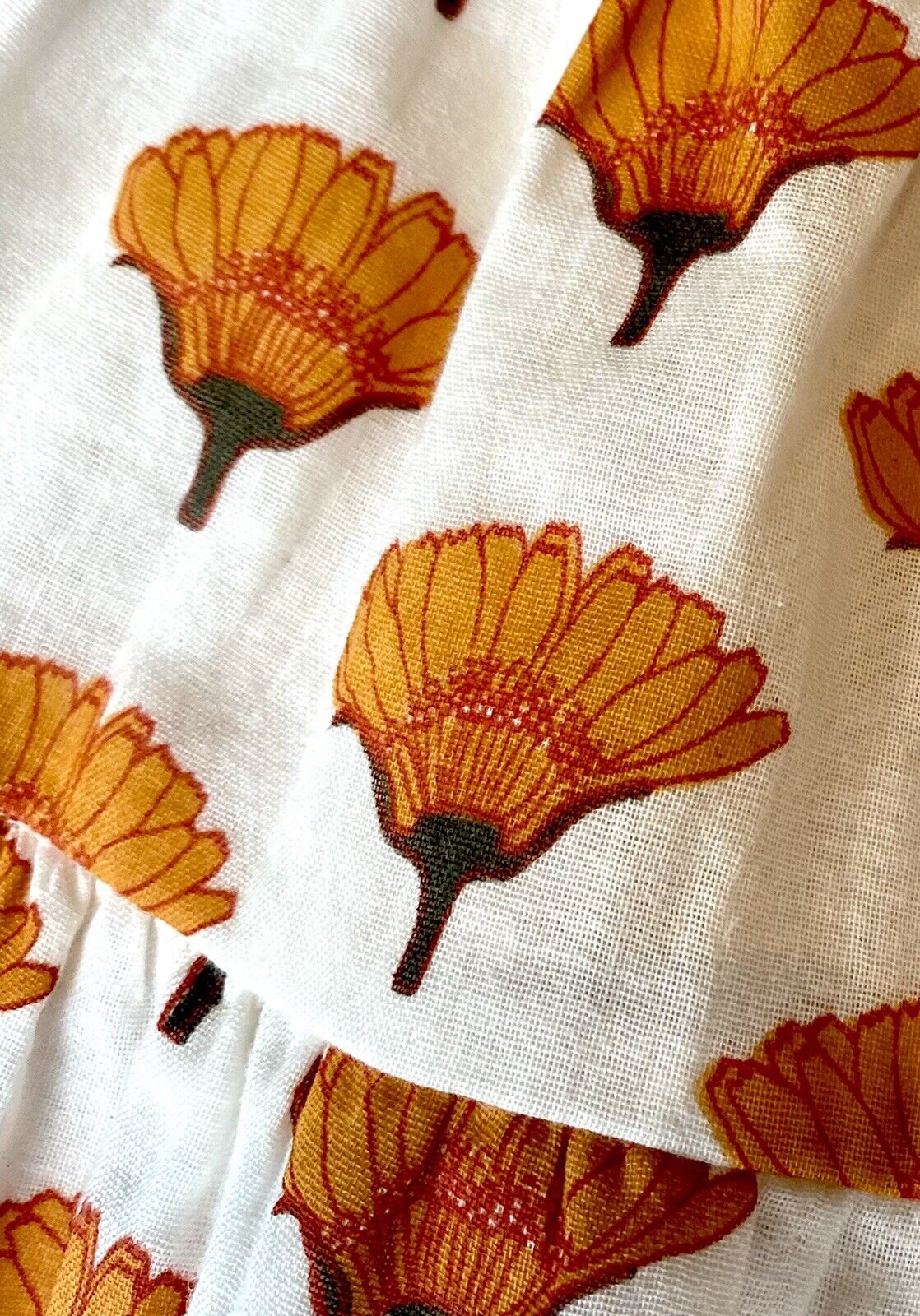 Kate Quinn 100% Organic Cotton Marigold Tiered Skirt Retail $36 Price $26 0-3 M
