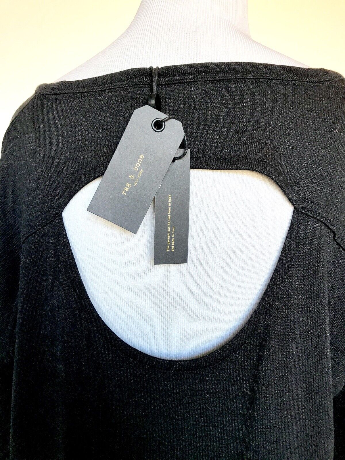 RAG & BONE Black FLORENCE CUT OUT BACK DRESS SIZE XS Retails $225 Price $122 NWT