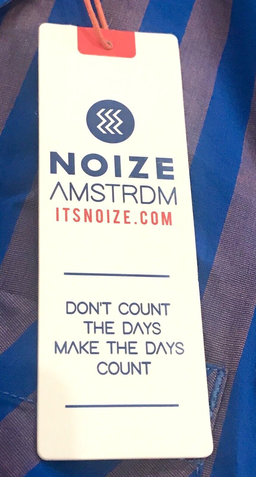 Noize Cobalt Blue Stripe SS Shirt. Retail $98 Price $46 NWT Size M