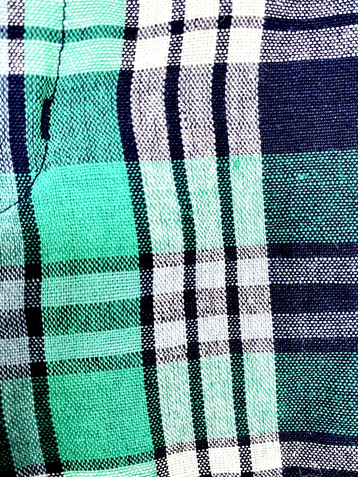 Janie And Jack Blue Green Check Cotton Linen Short 12-18 M Retail $39 Price $29