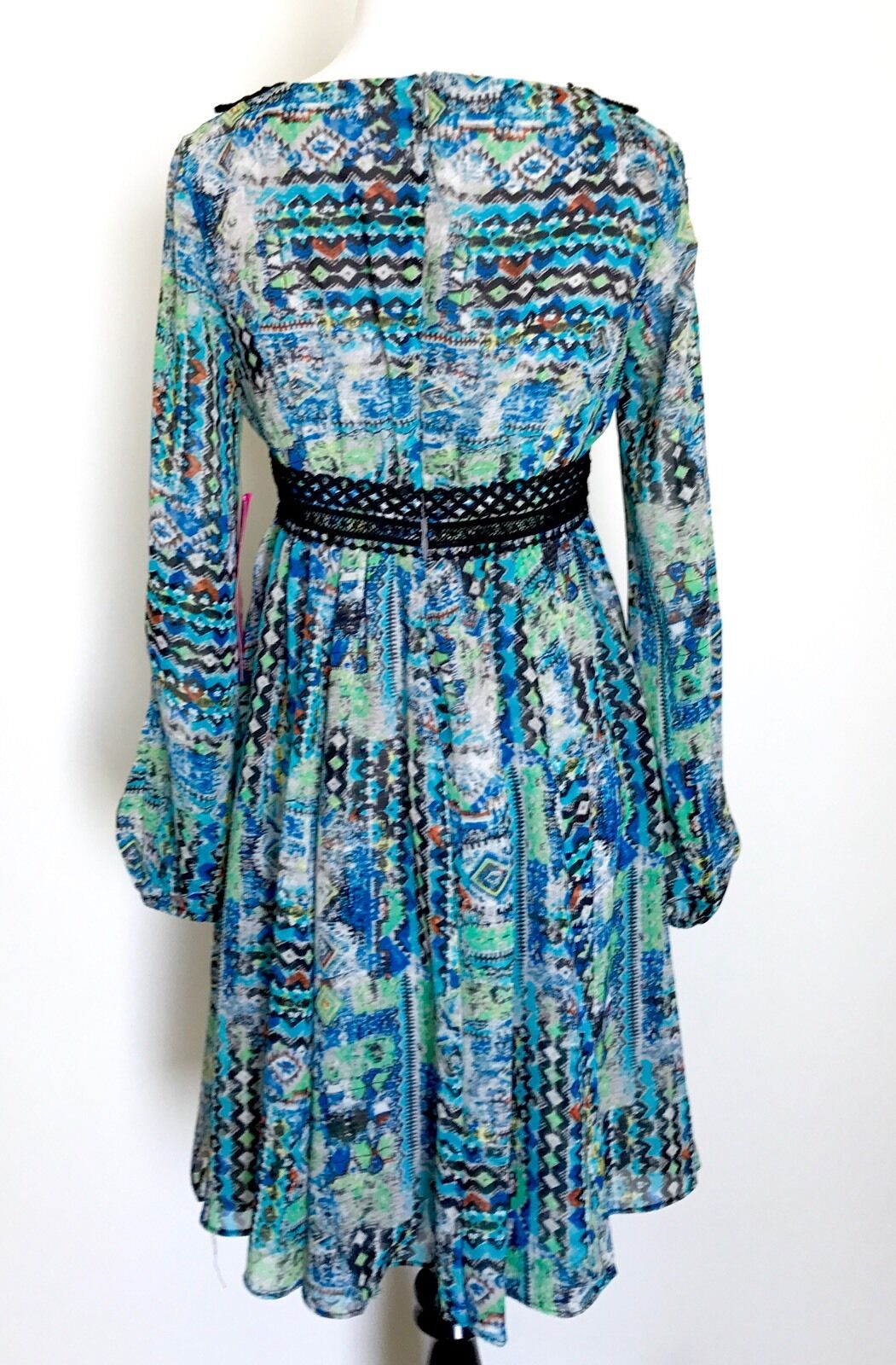 Betsey Johnson Crochet Trim Gypsy Dress Size 2 NWT Retail $138 Price $42
