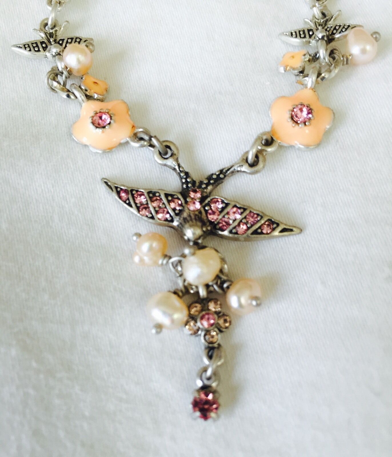 Pilgrim Genuine Swarovski Crystal And Pearl Necklace. NWT Price $15