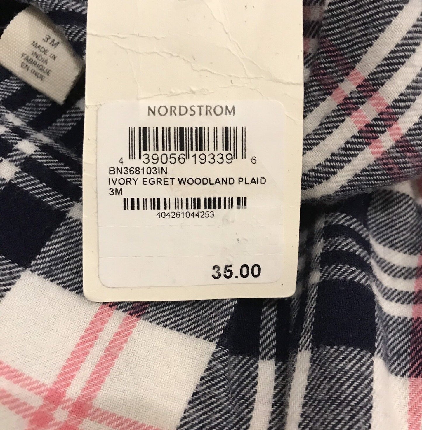 Tucker Tate Silver Stitched Bodice Plaid Dress. NWT Retail $35 Price $18 Age 3 M