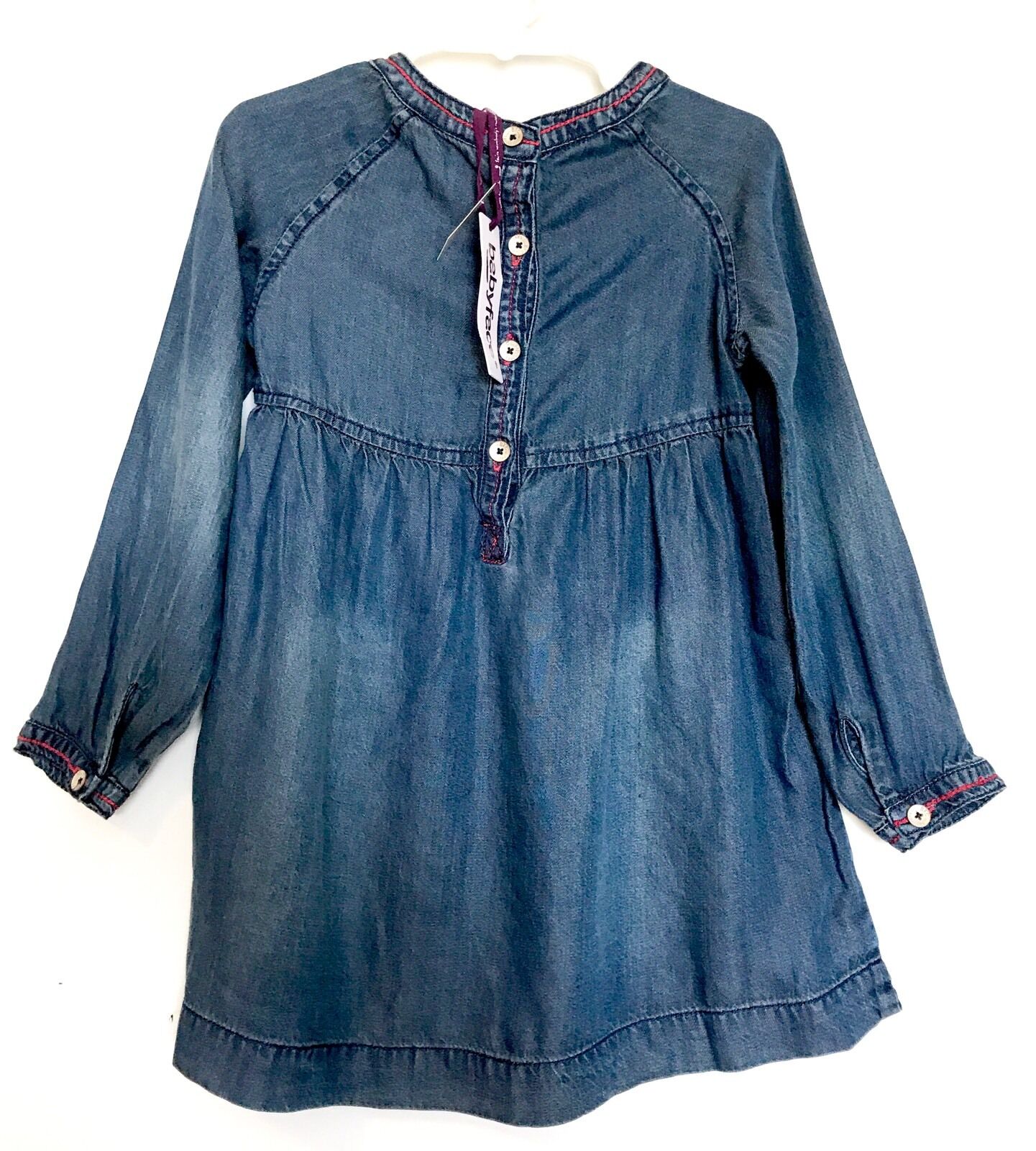 Babyface Soft Washed Denim Dress. Pockets & Stitched Detail NWT Age 4 Price $28