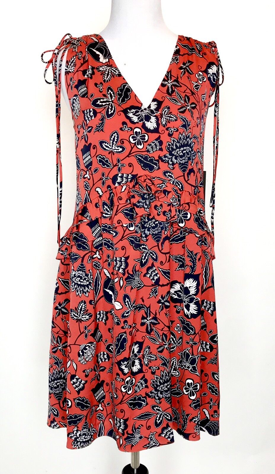 Nordstrom Signature Silk Red Paprika Indio Dress Retails $269 Price $98 Size 2