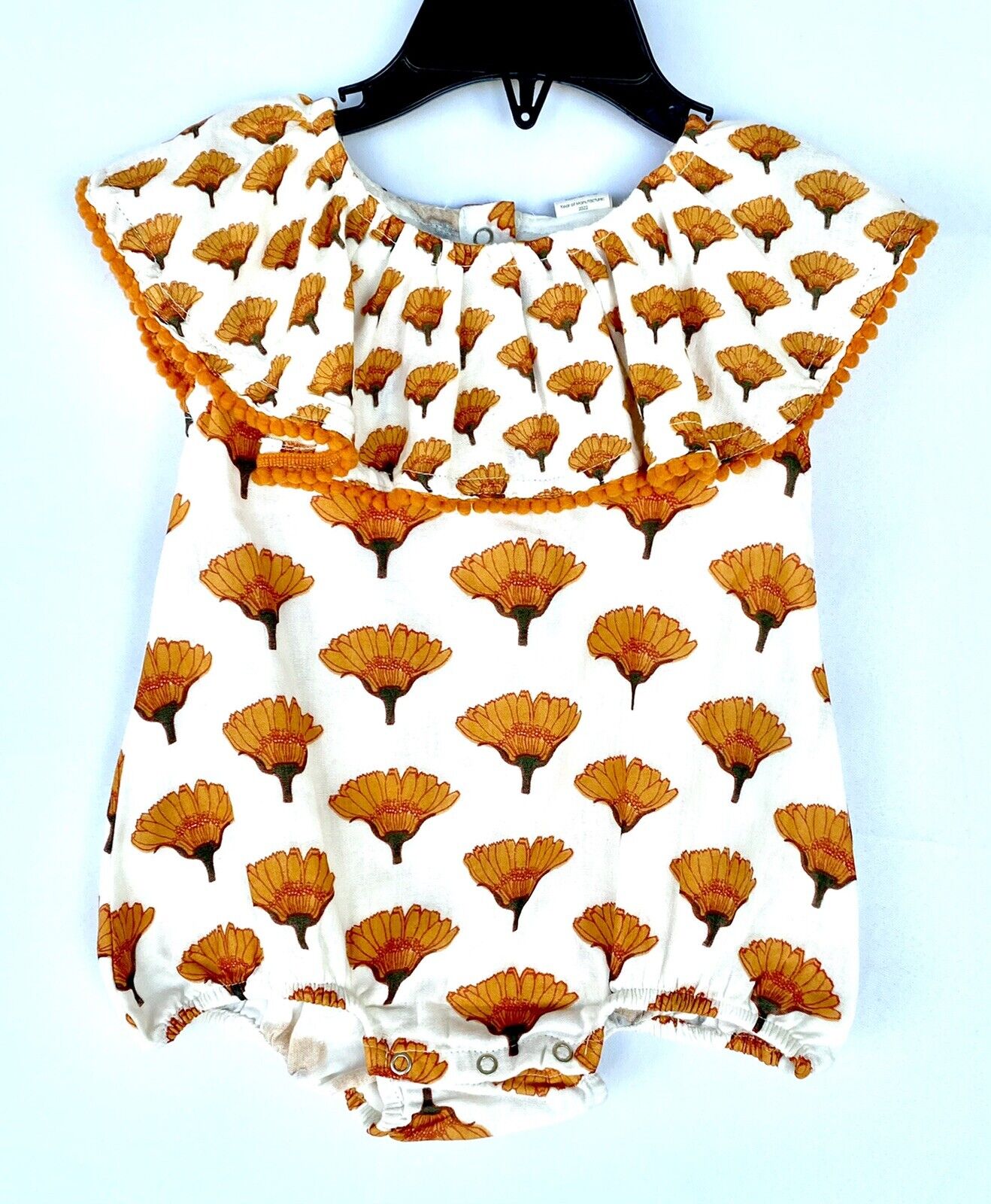 Kate Quinn 100% Organic Cotton Bubble Romper Price $36 6-12 M Marigold