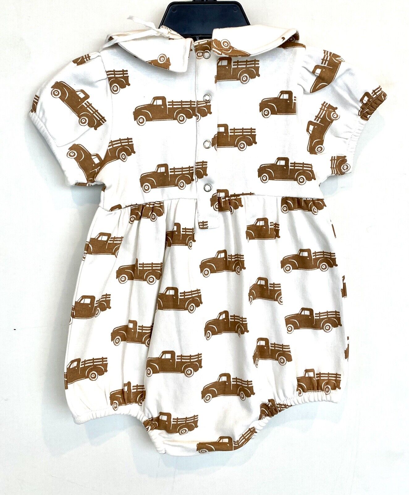 Kate Quinn Organic Cotton Bubble Romper Farm Truck Price $30 6-12 M