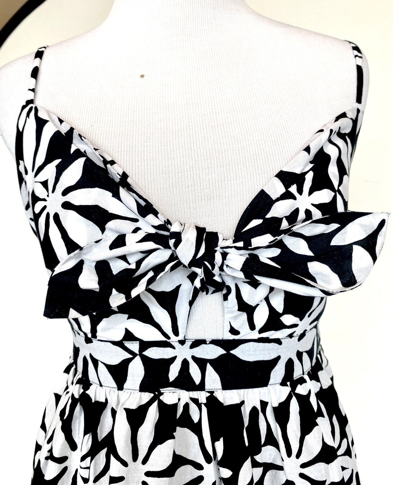 J.Crew Tie Front Cutout Smocked Back Dress Size 2 Retail $128 Price $59