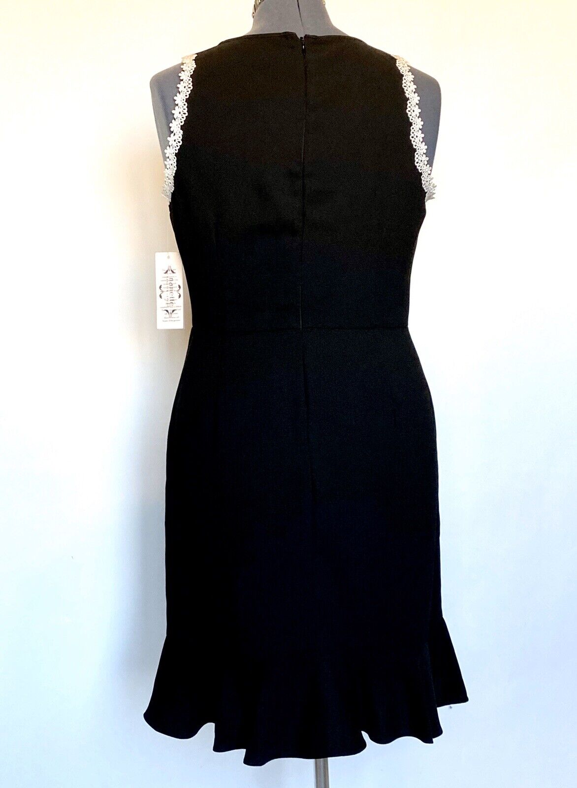 Nanette Lepore Black Ruffle Skirt Dress NWT Size 10 Retail $119 Price $59
