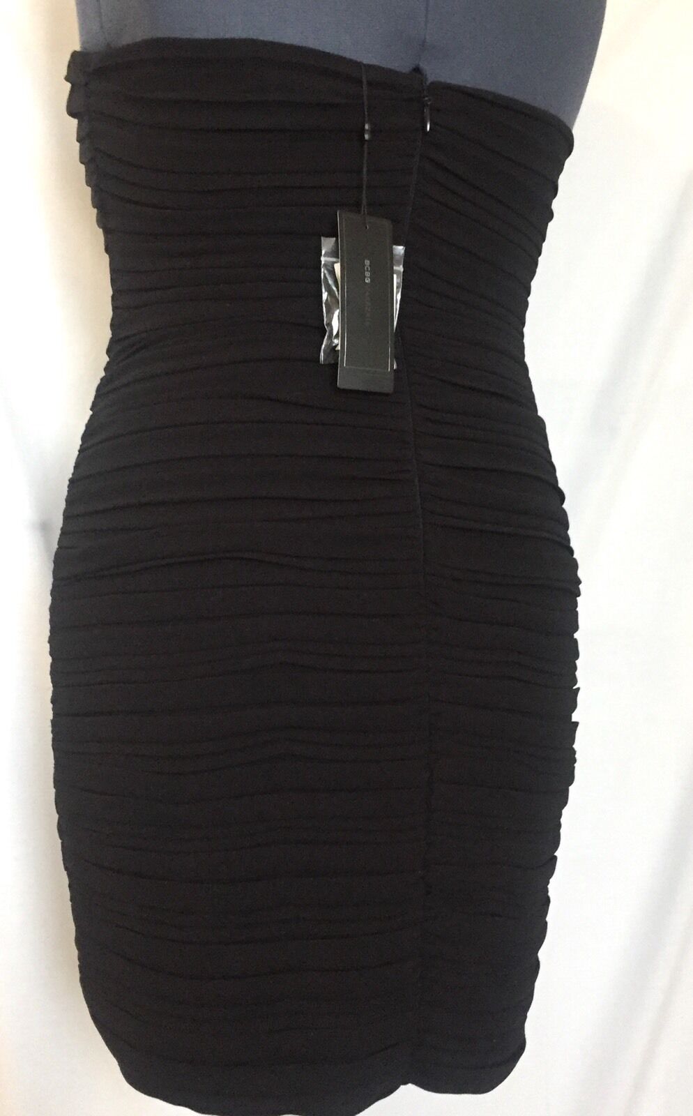BCBG Max Azria Black Corset Stretch Formal Dress.12 NWT Retail $378 Price $ 89