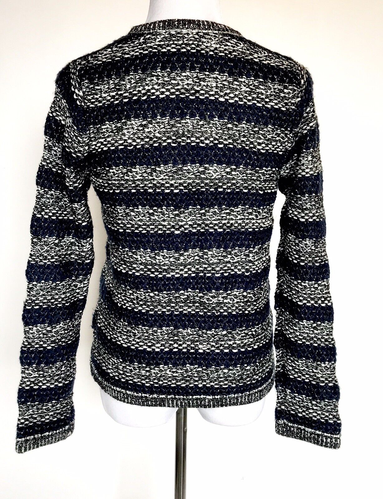 MOTH Anthropologie Navy Cardigan Sweater Jacket Size S Retail $138 Price $69