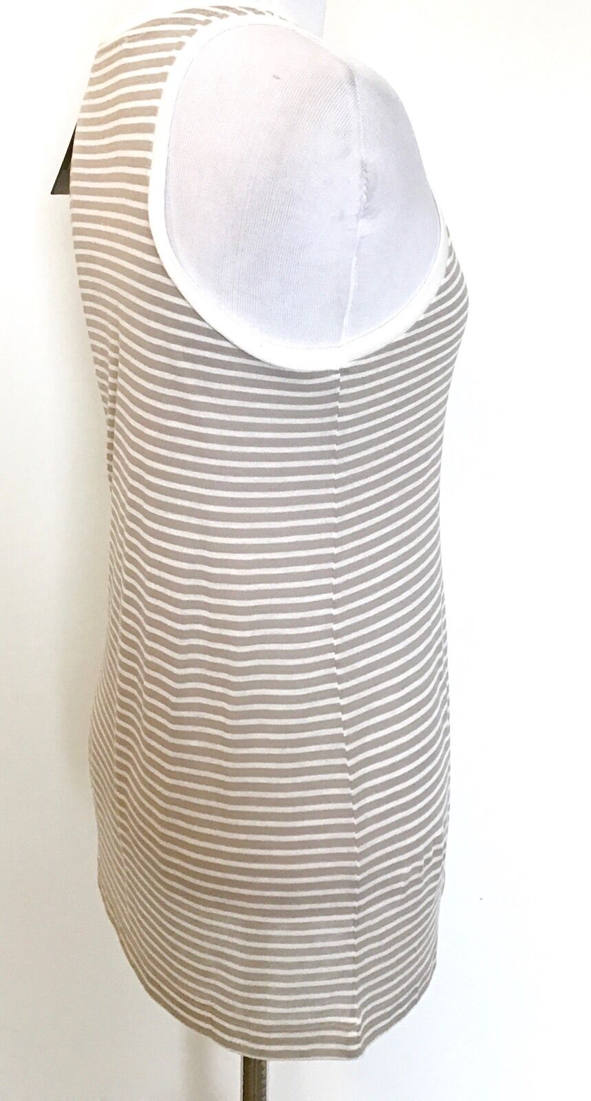 AllSaints Taupe & Cream Evis Bar Vest Top NWT Retail $50 Price $32 All Saints M