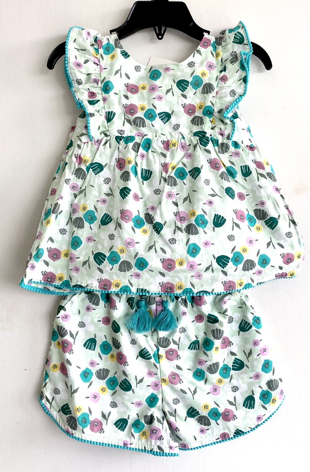 Peek Matissi 2 Pc Top And Shorts. Pom Pom Detail 18-24 M Retail $44 Price $30