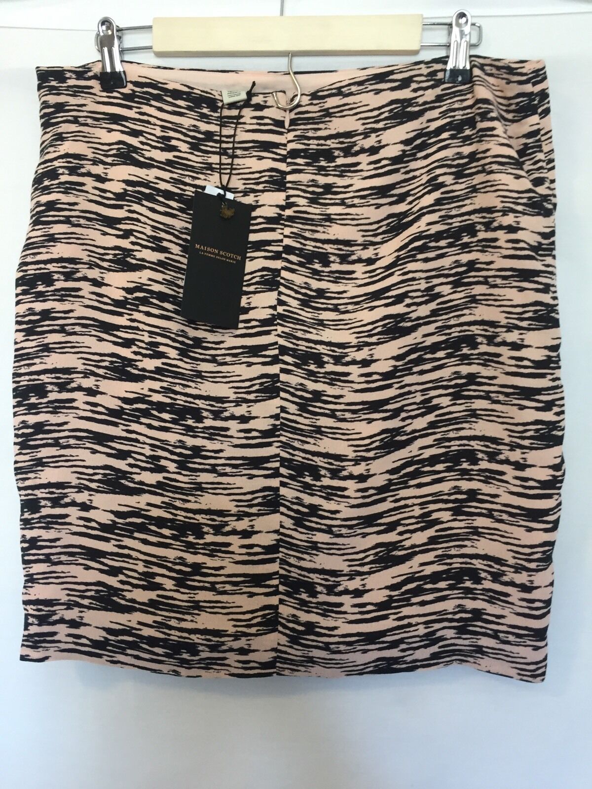 Maison Scotch Scotch & Soda Black Peach Wrap Skirt NWT Retail $119 Price $56 XL