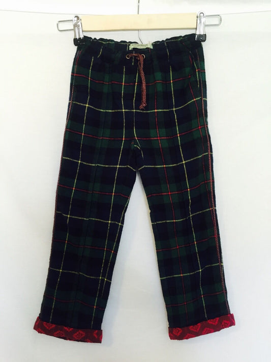 Scotch R'Belle Green Red Plaid Pants NWT Age 6 Retails $99 Price $38