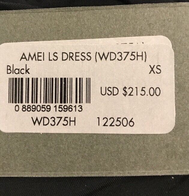 AllSaints Amei LS Black Dress. Retails $215 Price $98 NWT Silky Stretch Size XS