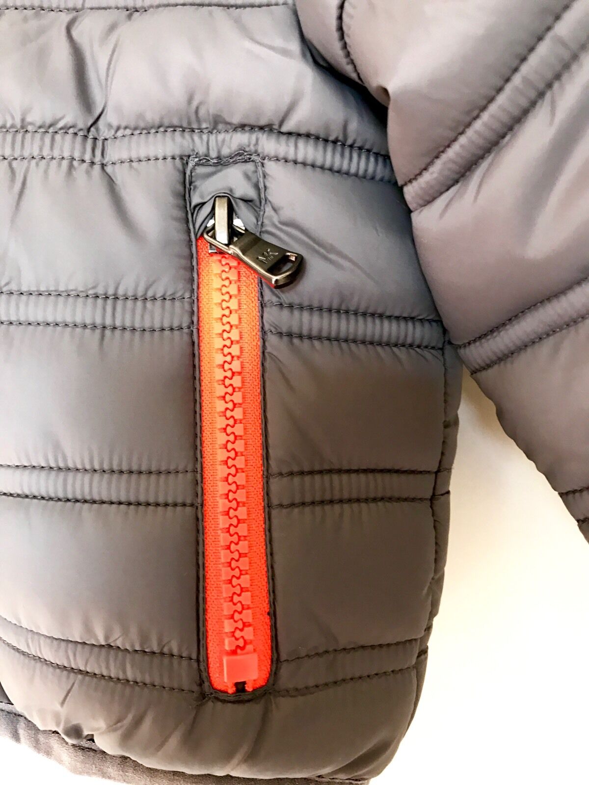 Michael Kors Grey & Orange Puffa Jacket NWT Retail $135 Price $49 Age 3