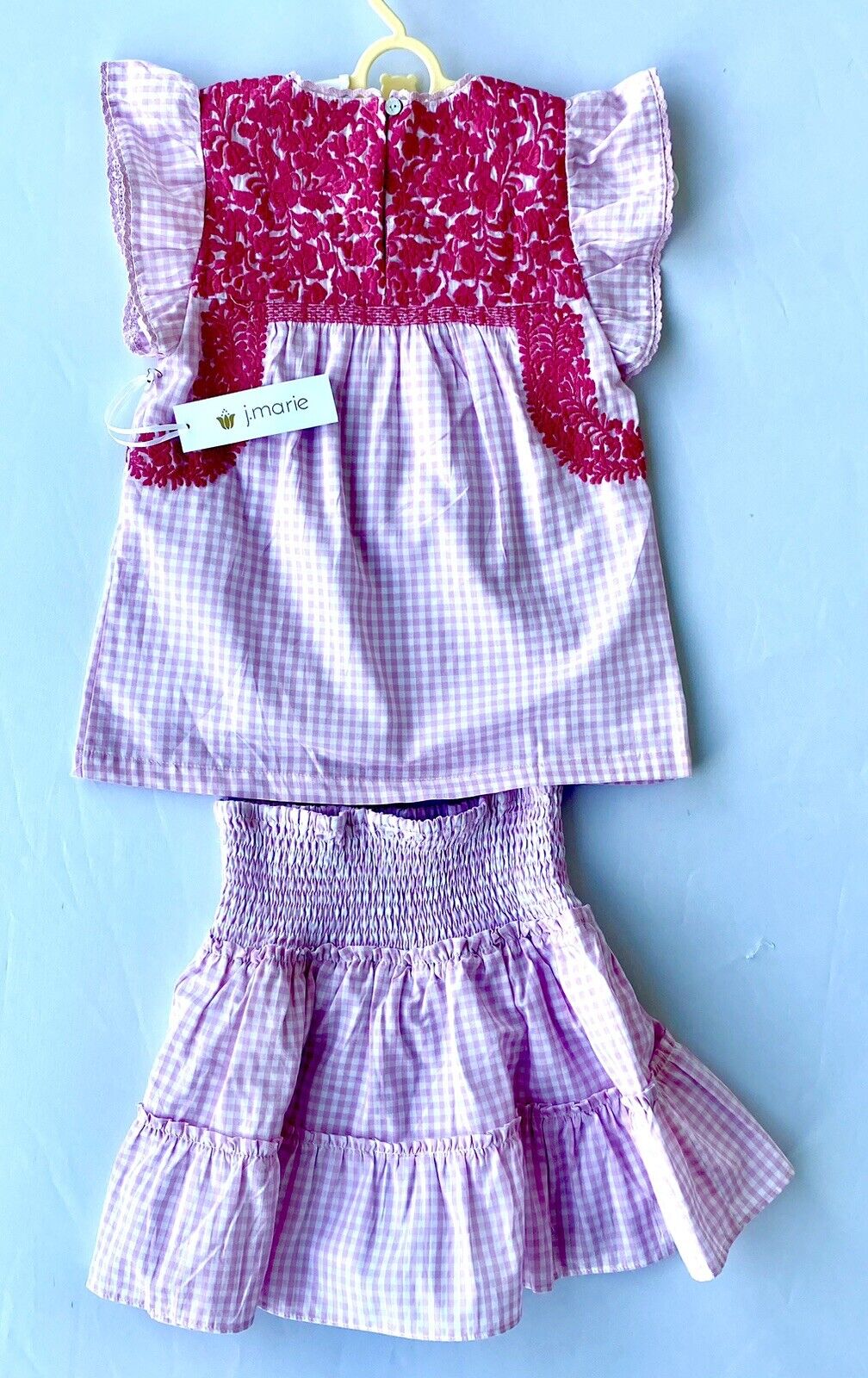 J Marie embroidered Dorothy Set 4T Retail $136 Price $49 Blouse Skort