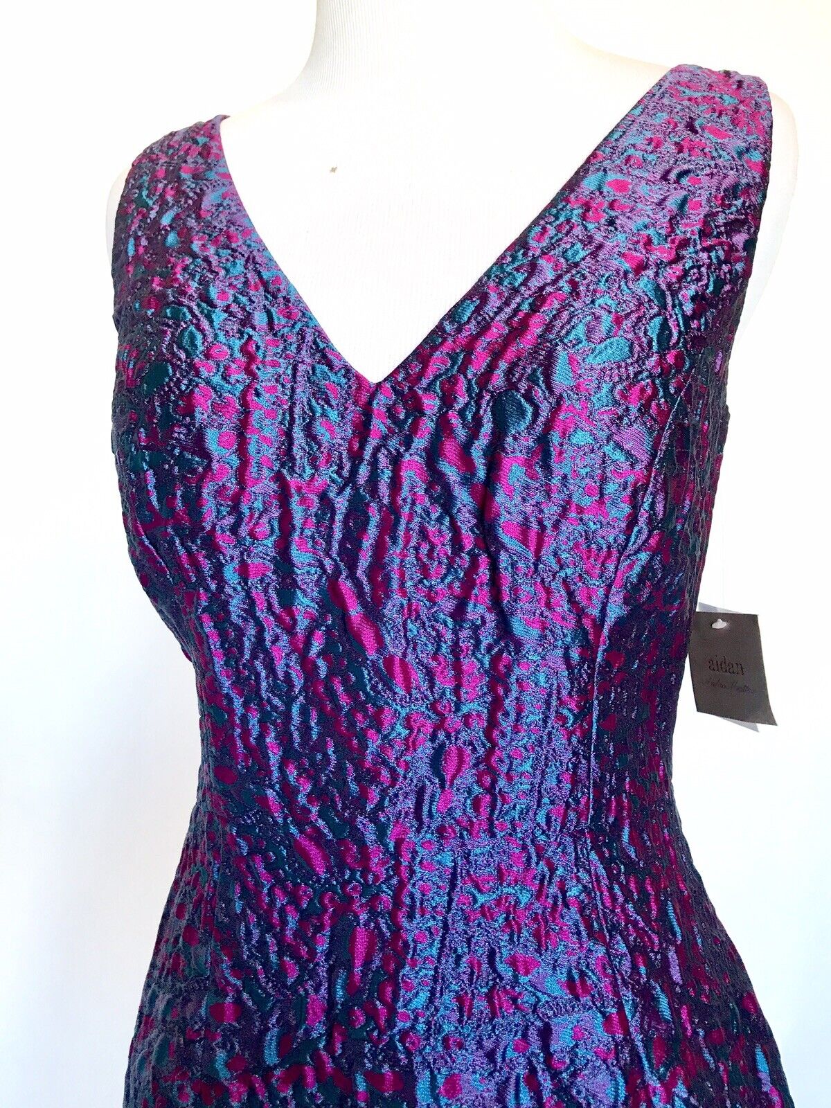 Aidan mattox Jaquard Cocktail Dress Purple Size 2 Retails $195 Price $$73