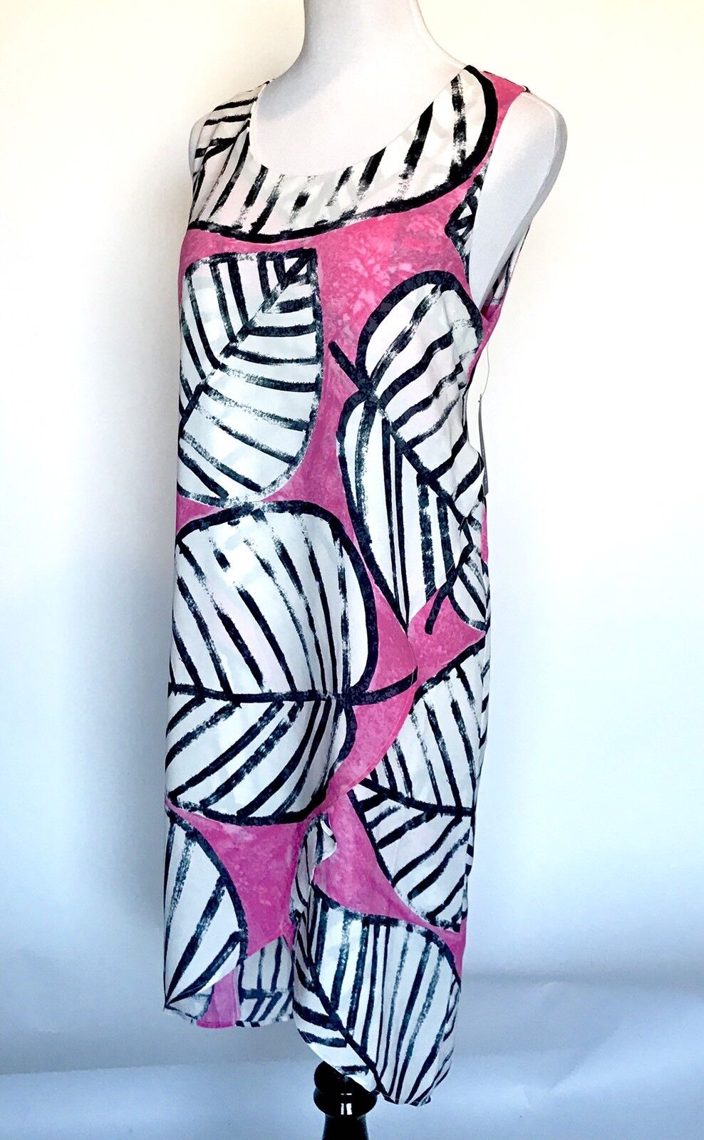 Nic + Zoe Leaves Wrap Dress. NWT Petite L Retail $188 Price $74.97 Pink White