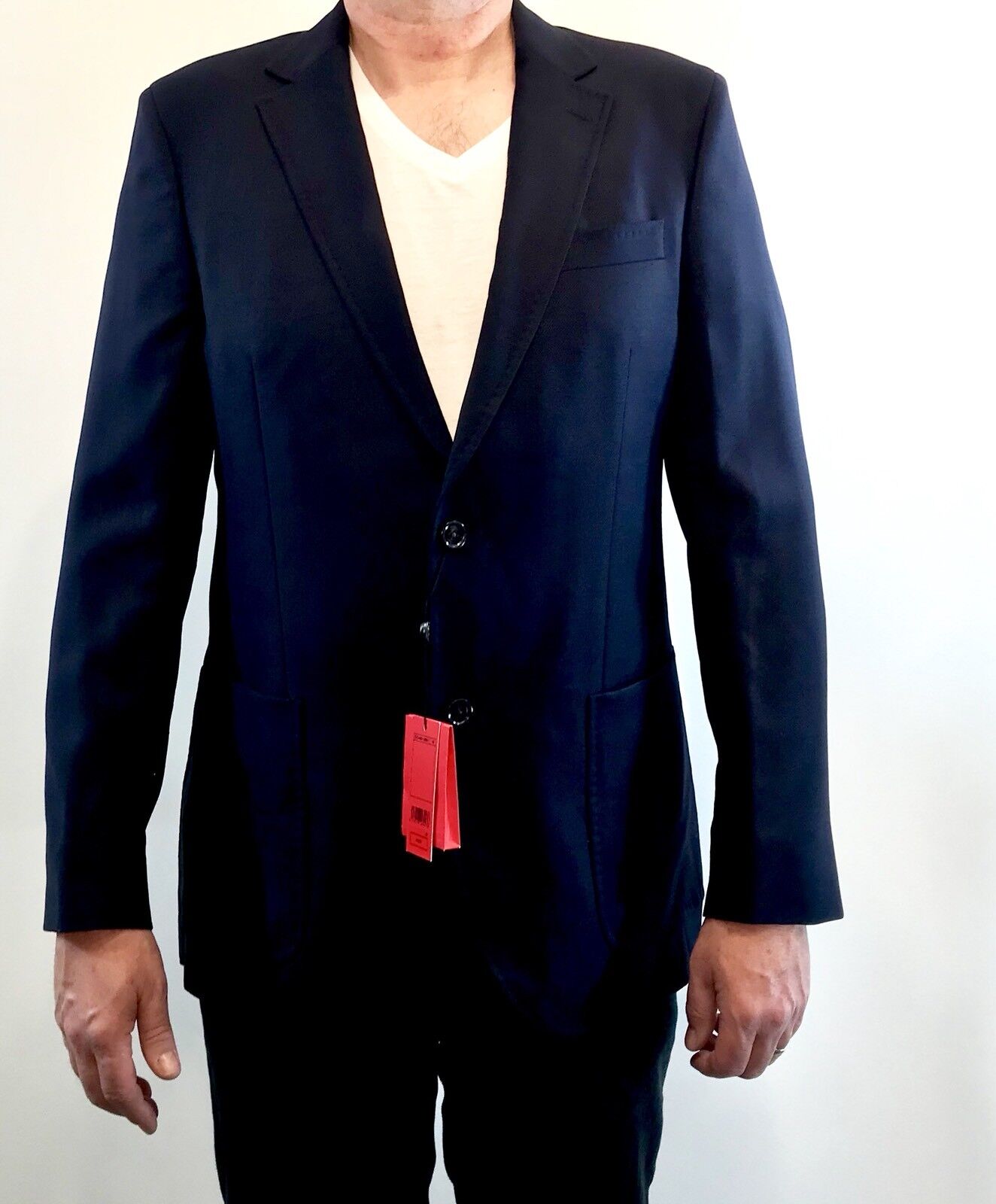 Carolina Herrera Navy Blue Cashmere Mix Jacket Retail $915 Price $478 NWT 38