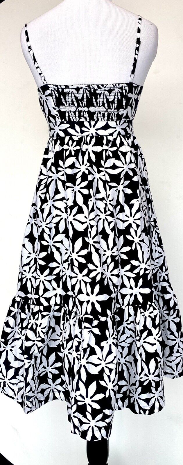 J.Crew Tie Front Cutout Smocked Back Dress Size 2 Retail $128 Price $59