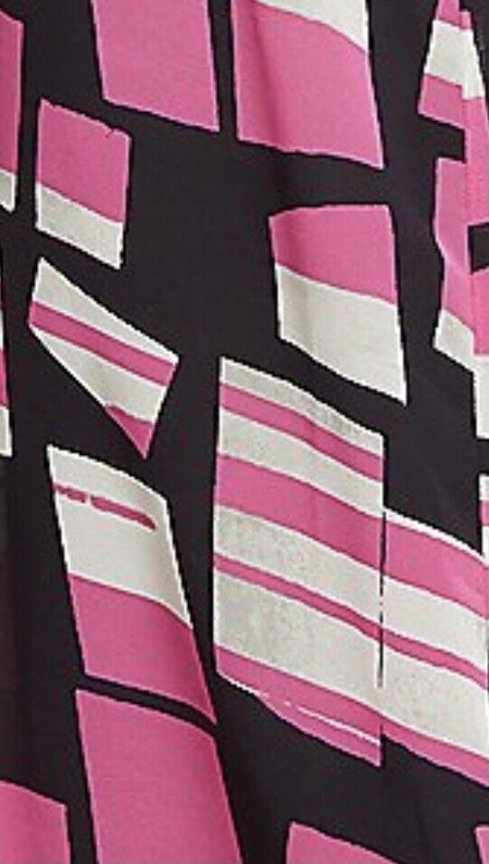 Nic + Zoe Block Party Pleat Shift Dress Retail $188 Price $69 Pink Chiffon S