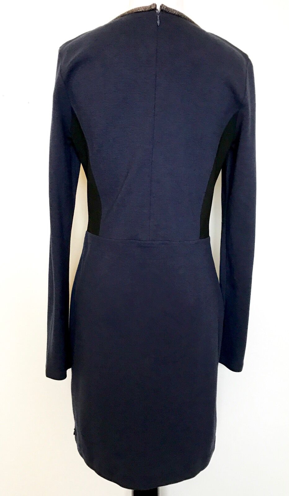 Maison Scotch Scotch & Soda Blue Black Dress NWT Retail $139 Price $52 Size3 L