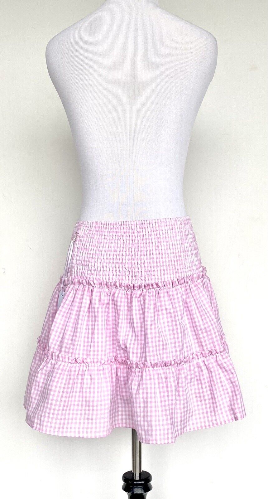 J Marie The Dorothy Skort size L Retail $70 Price $49 NWT smocked Tiered gingham