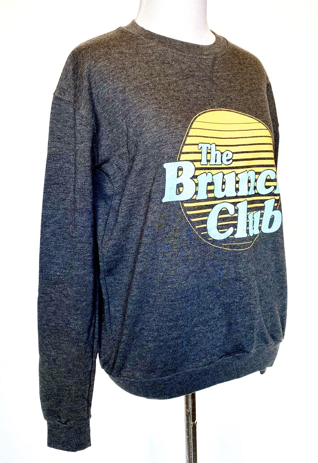 Grey Brunch Club Retro Style Sweatshirt. Retails $58 Price $16 Size XS
