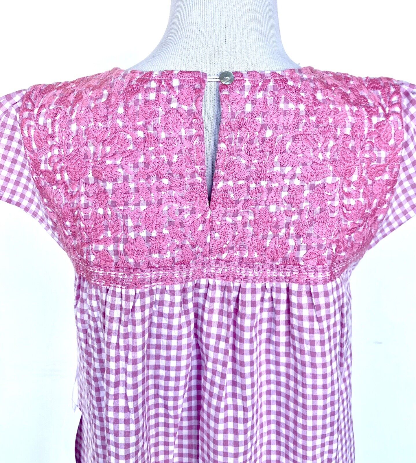 NWT J Marie embroidered Gingham Kensie Dress size Small Retail $114 Price $65