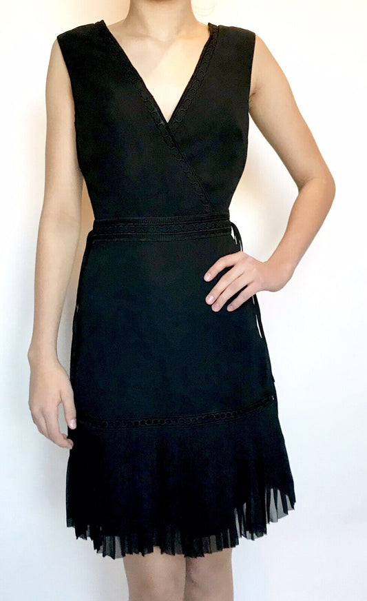 AllSaints Black Keena Pleat Dress. Retail $308 Price $139 NWT All Saints Sz 0