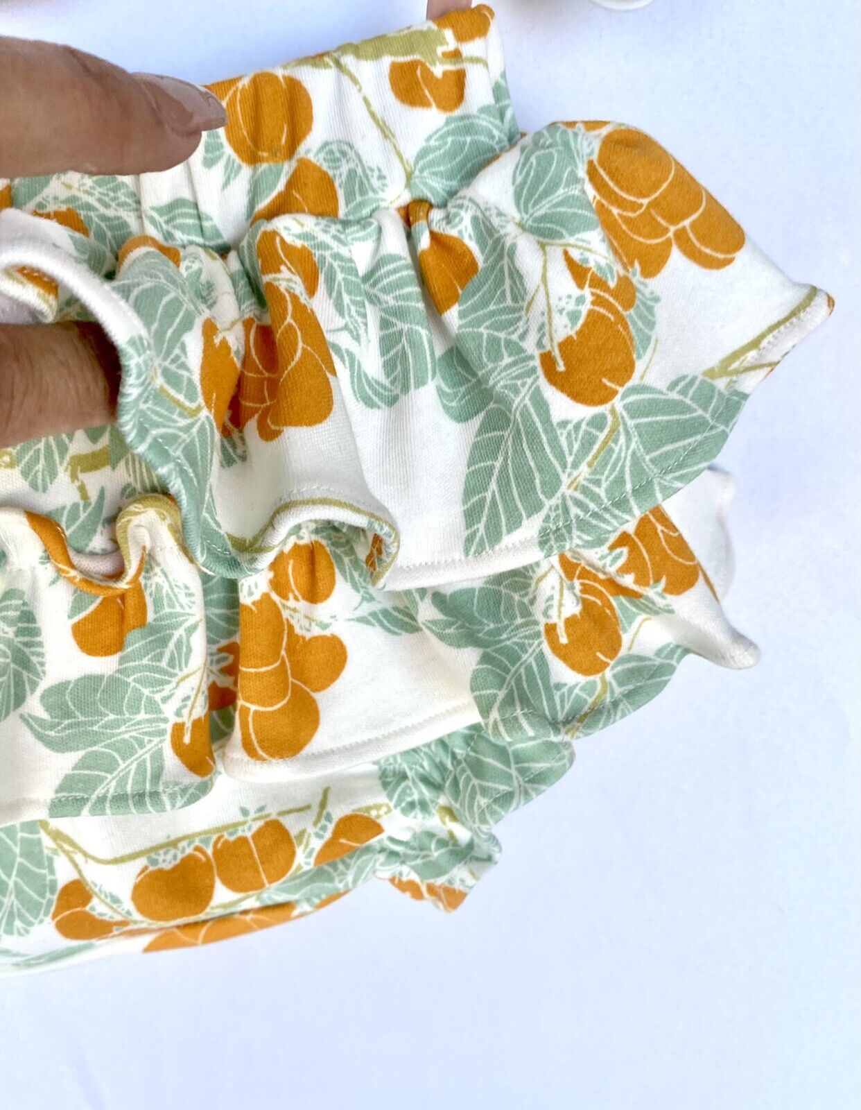 Kate Quinn 100% Organic Cotton Double Ruffle Bloomer Retail $28 Price $22 3-6 M