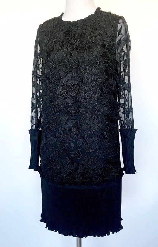Maison Scotch & Soda Lace Sheer Sleeve Dress. NWT Retail $298 Price $95 Size XS