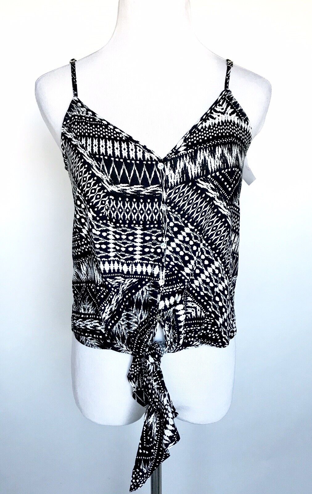 The Impeccable Pig Black & White  Tank Top Retail $48 Price $19.20 Medium NWT