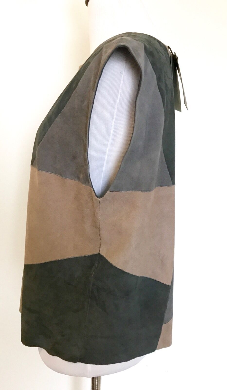 AllSaints Leather Patch Turner Tee NWT Retail $650 Price $165 Size 4 All Saints