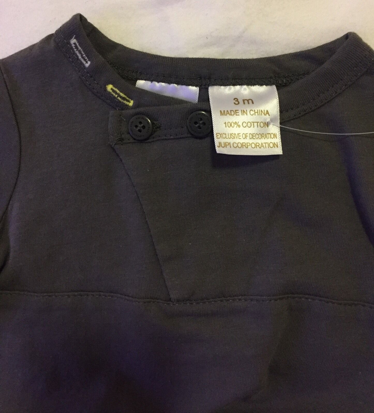 Kardashian Kids Boys Long Sleeve Top. NWT 3 Month Olive Green / Gray