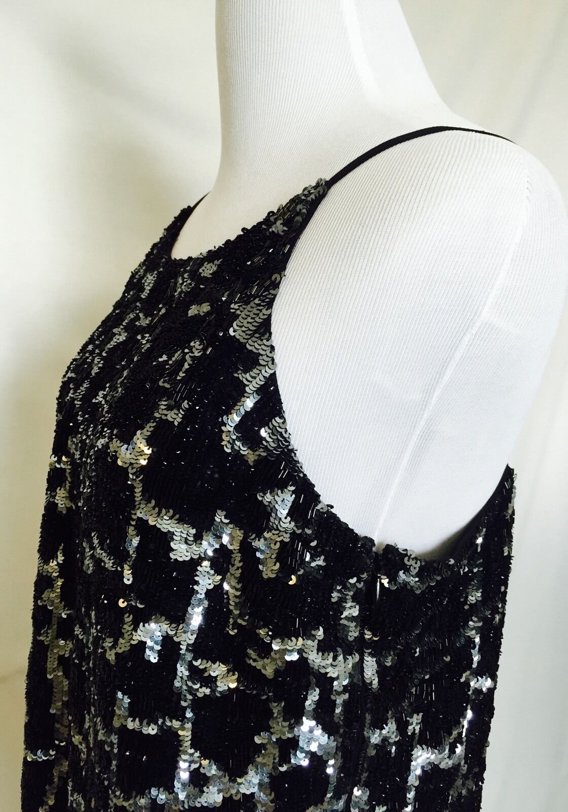 AllSaints Massi Sequin Formal/prom/ Black Dress. Sz 6 NWT Retail $540 Price $185