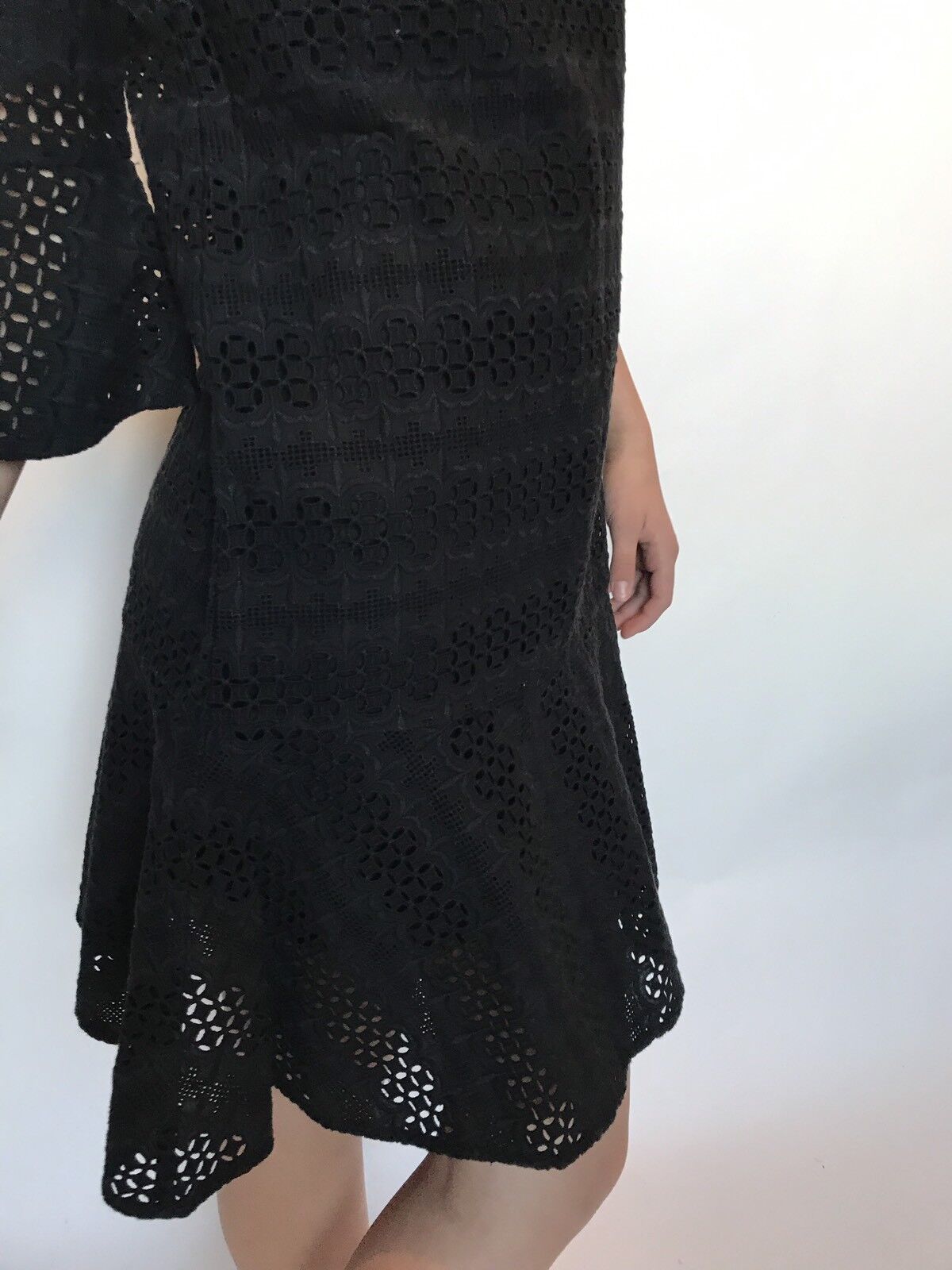 AllSaints Black Dakota Ruffle Dress. Retail $308 Price $168 NWT All Saints Sz 0