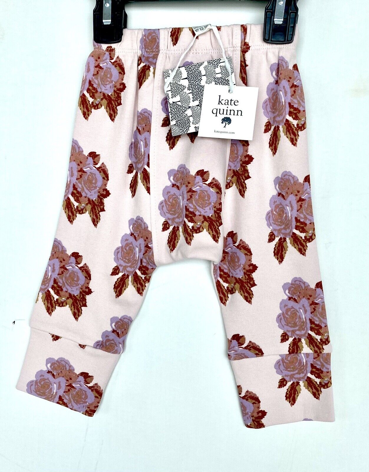 Kate Quinn 100% Organic Cotton Panda Pants Retail $28 Price $22 6-12 M Rose