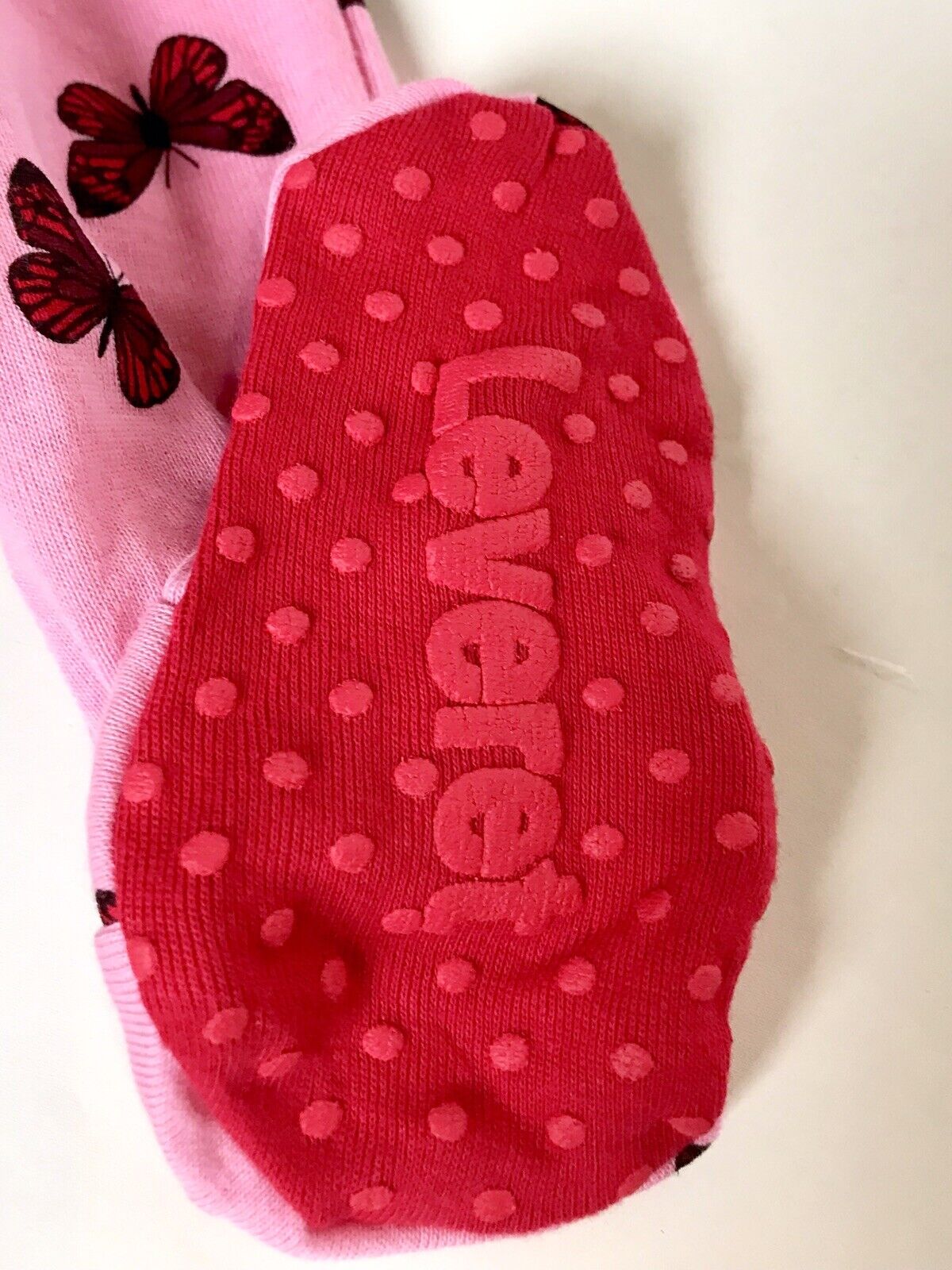 Leveret Baby Girls Pink & Red Footed Butterfly Sleepsuit 6-12 M Price $14 NWT