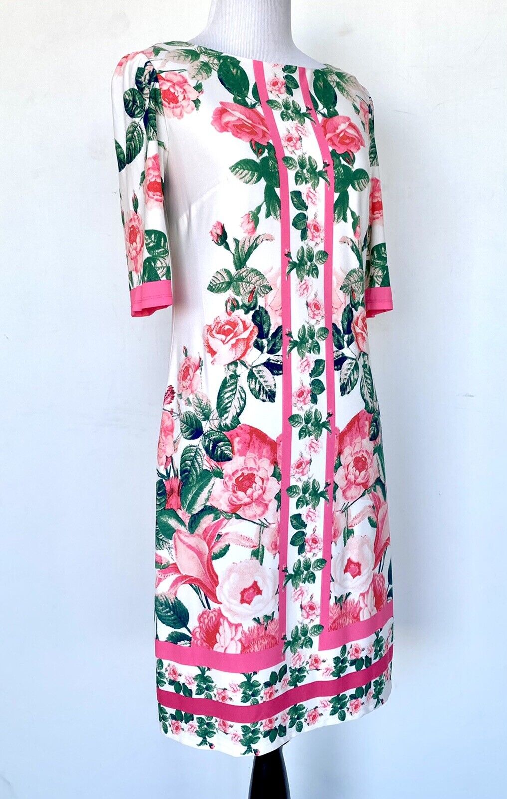 Eliza J Pink Floral Stretch Tunic Dress NWT Retails $128 Price $69 Size 0