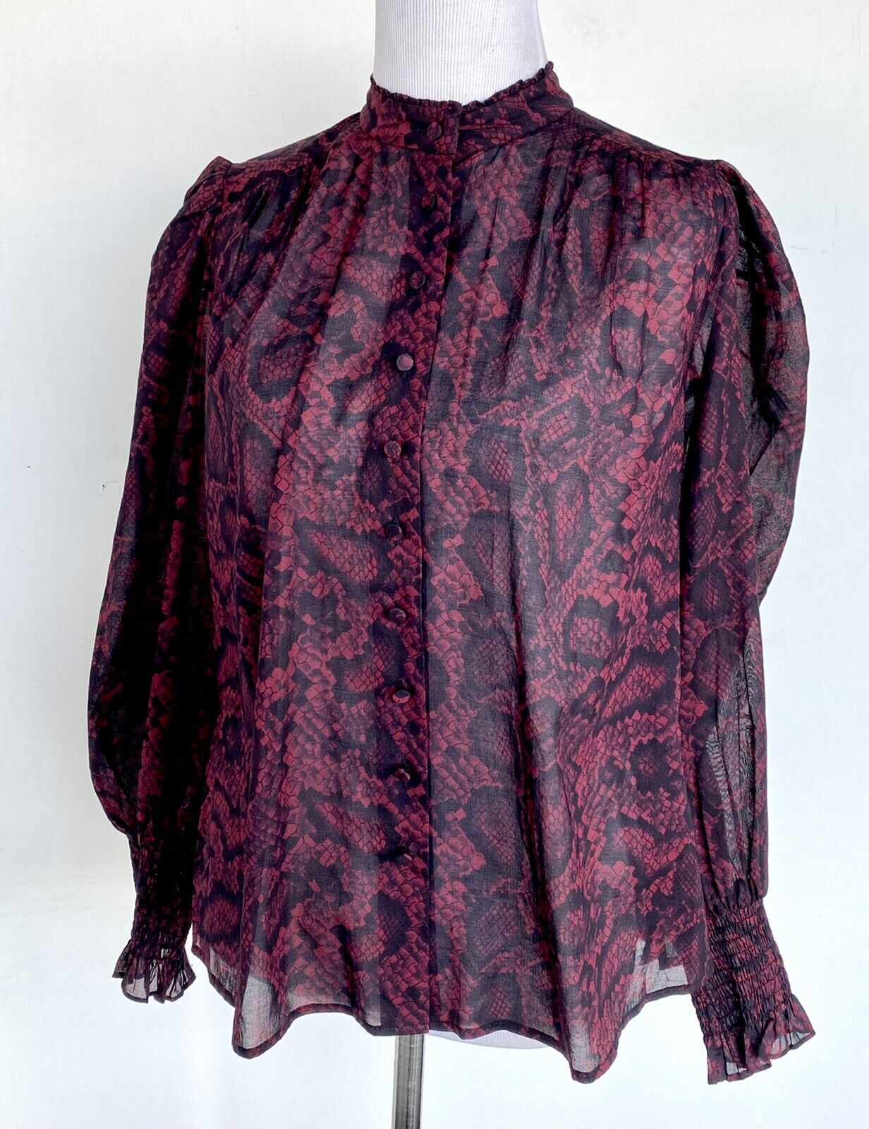 AllSaints Leonie Stanza Shirt NWT Retail $229 Price $96 Size 0 Vintage Style