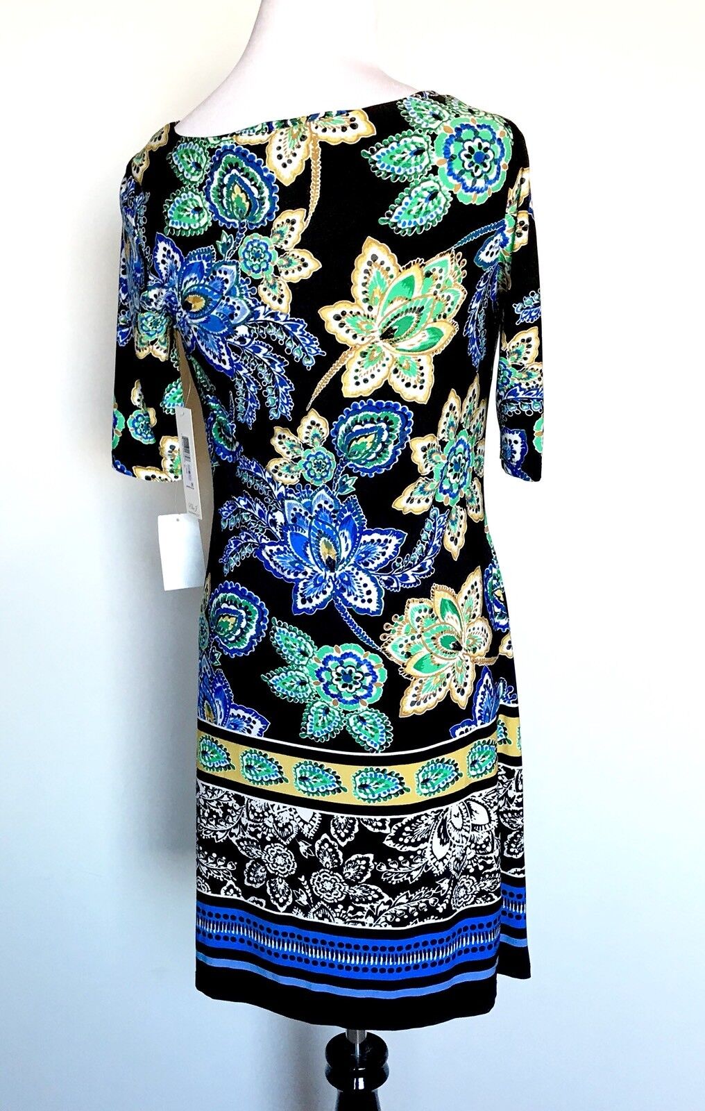 Eliza J Blue Floral Stretch Tunic Dress NWT Retails $118 Price $59 Size 6