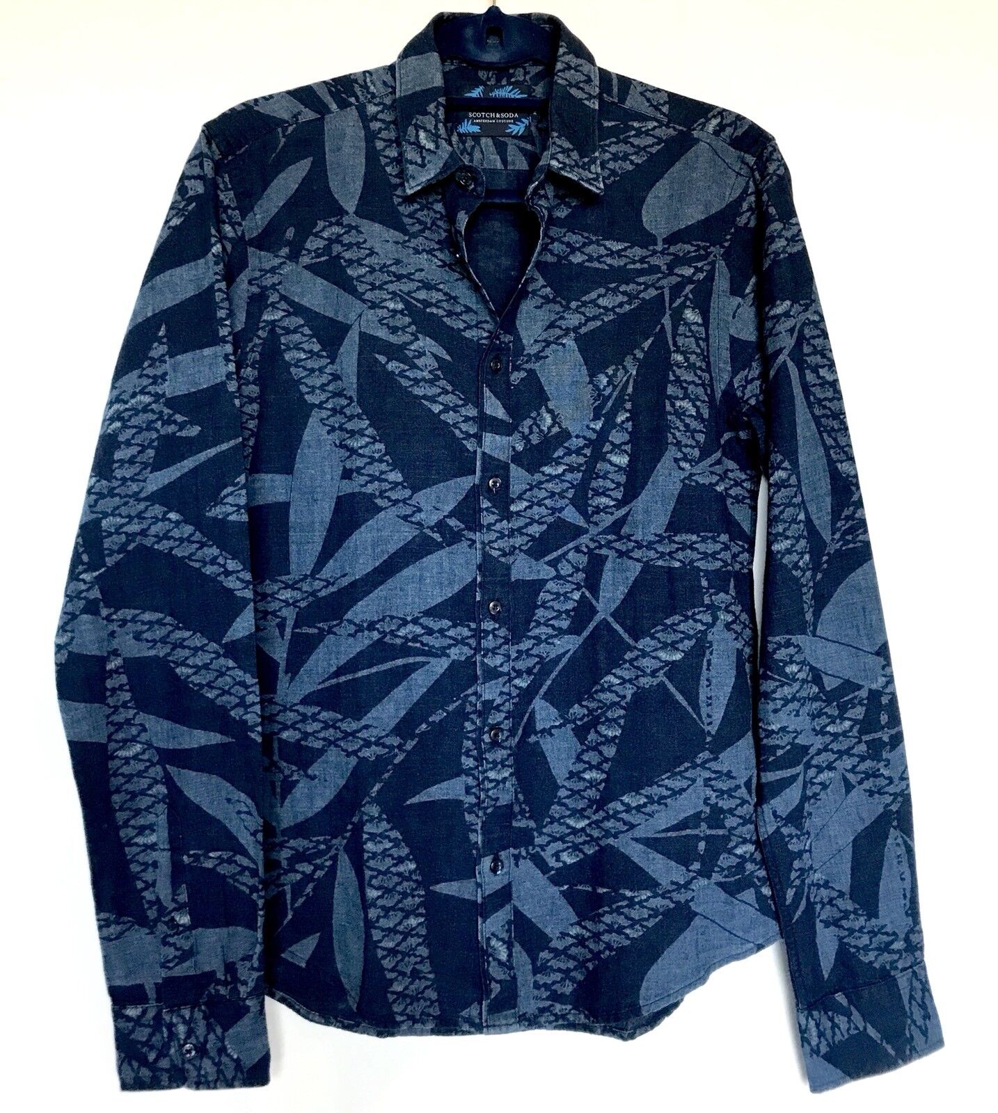 Scotch & Soda Blue Linen / Cotton Mix Shirt. NWT Small Retail $125 Price $69