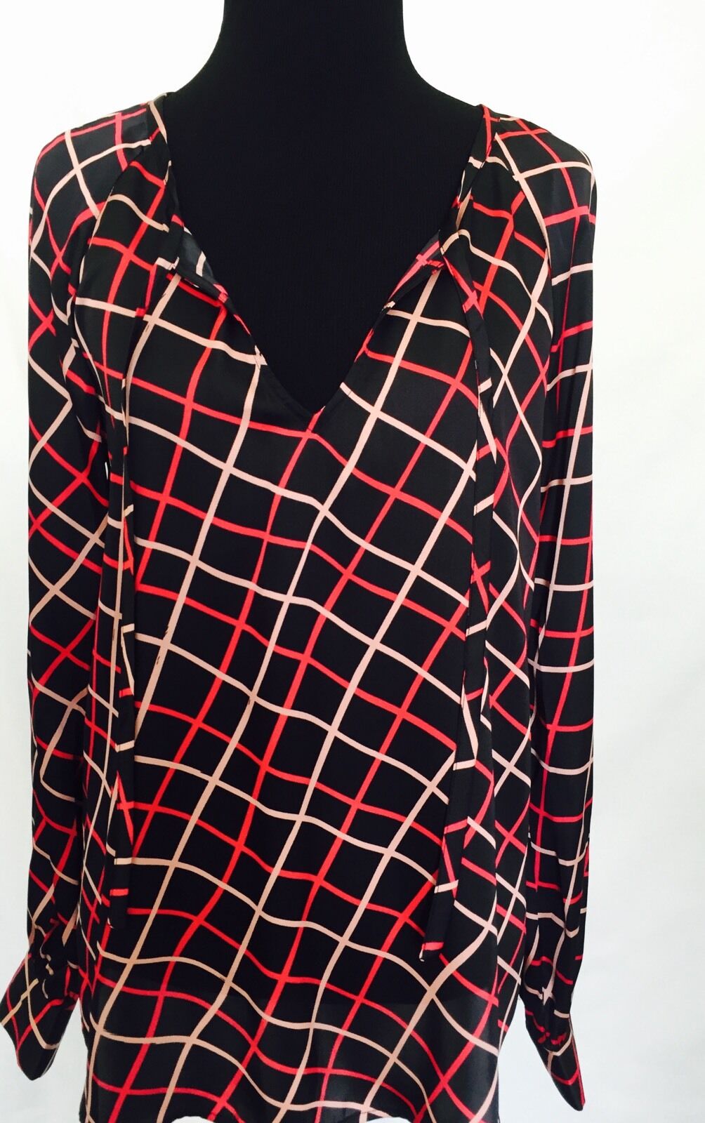 Sanctuary Women's Silky Blouse. Black Red Pink. NWT Retail $79 Price $24 XS