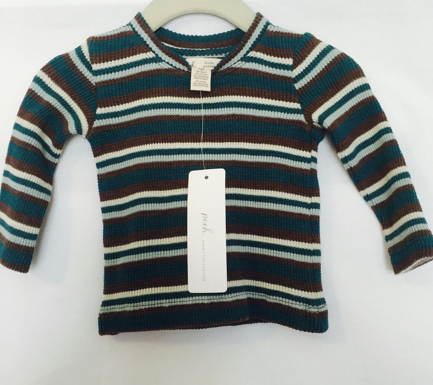 Peek Little Peanut Teal Stretch Long Sleeve Top NWT. 0-3 Months. Price $ 12.95