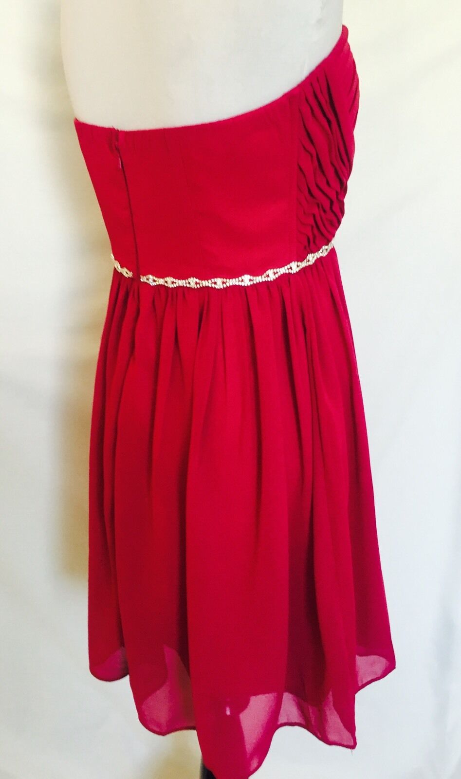 A.Drea Pink Prom Formal Diamante Strapless Dress. NWT Retail $98 Price 38