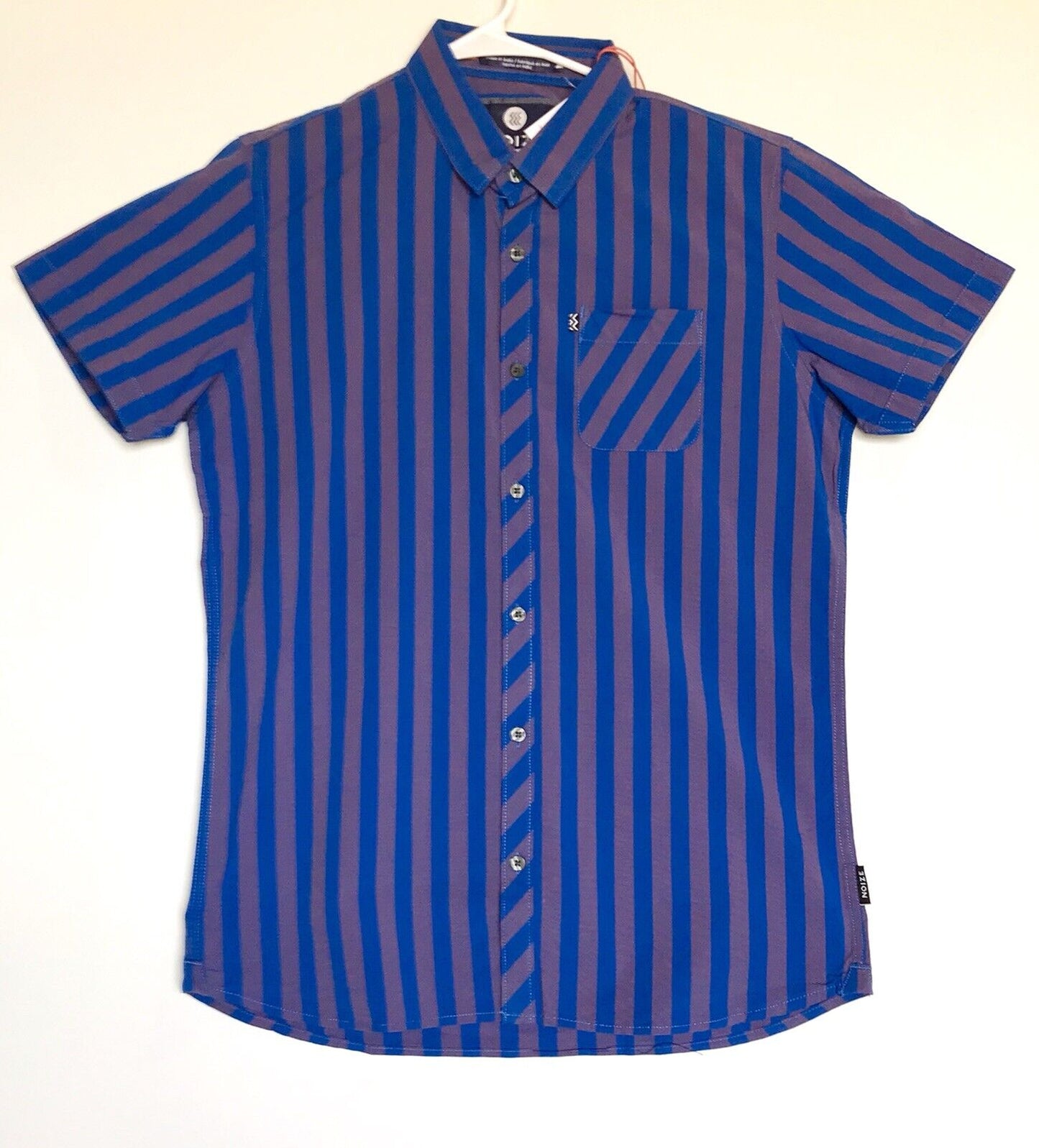 Noize Cobalt Blue Stripe SS Shirt. Retail $98 Price $46 NWT Size M