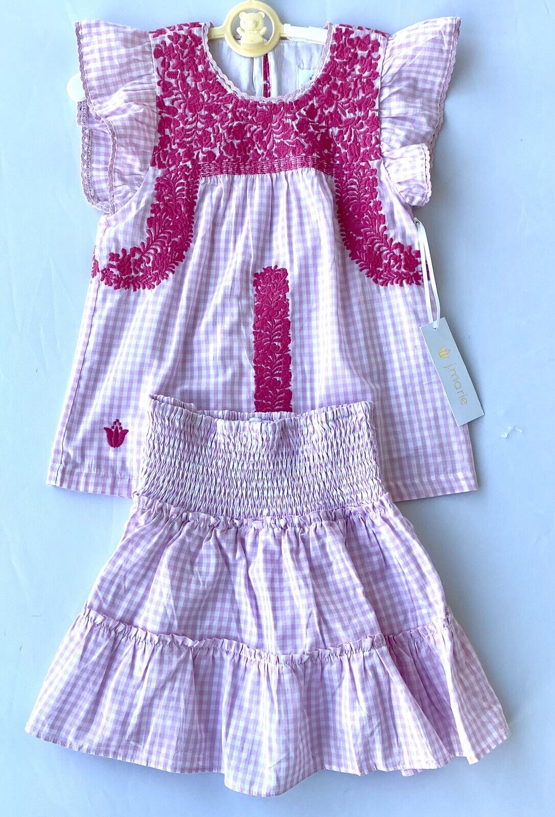 J Marie embroidered Dorothy Set 4T Retail $136 Price $49 Blouse Skort
